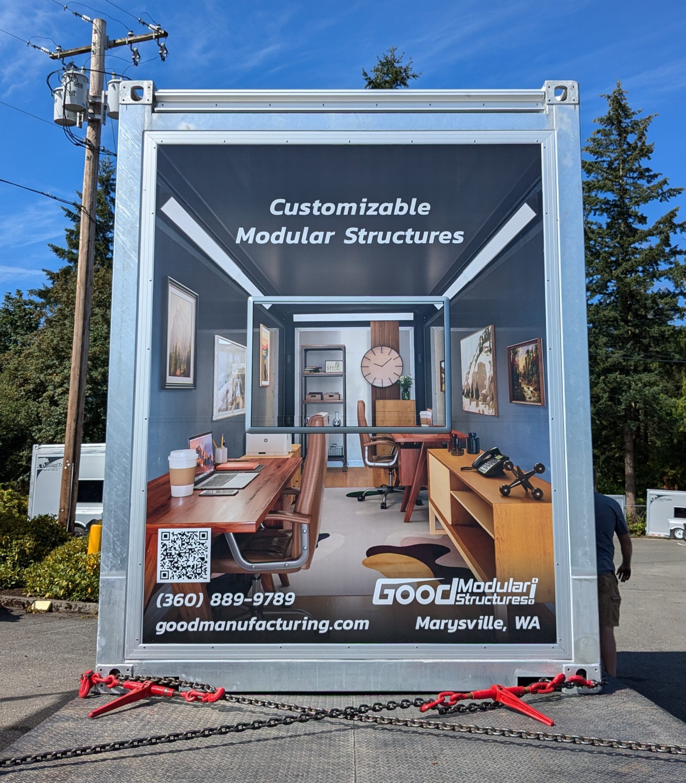Vinyl Wrap for Modular Container Office